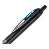 Uniball Gel Pen 207 Plus+, Retractable, Medium 0.7 mm, Blue Ink, Black Barrel, 4PK 70457